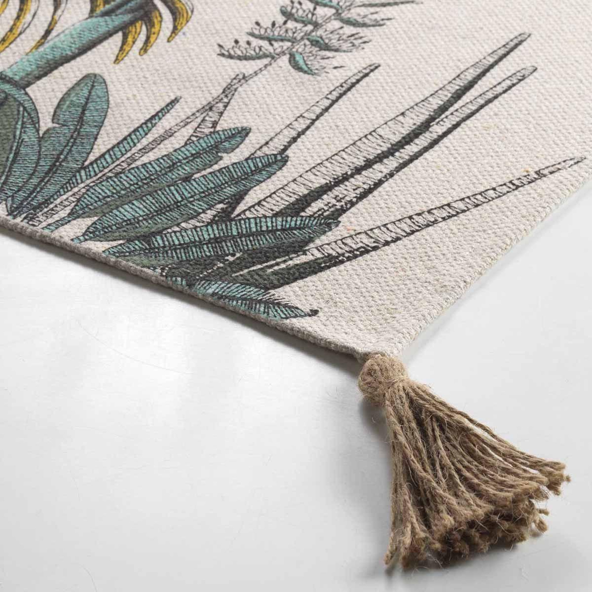 Voir la diapositive 2 : Douceur d'Intérieur Tapis déco à pompons  balinesia  60x90cm naturel