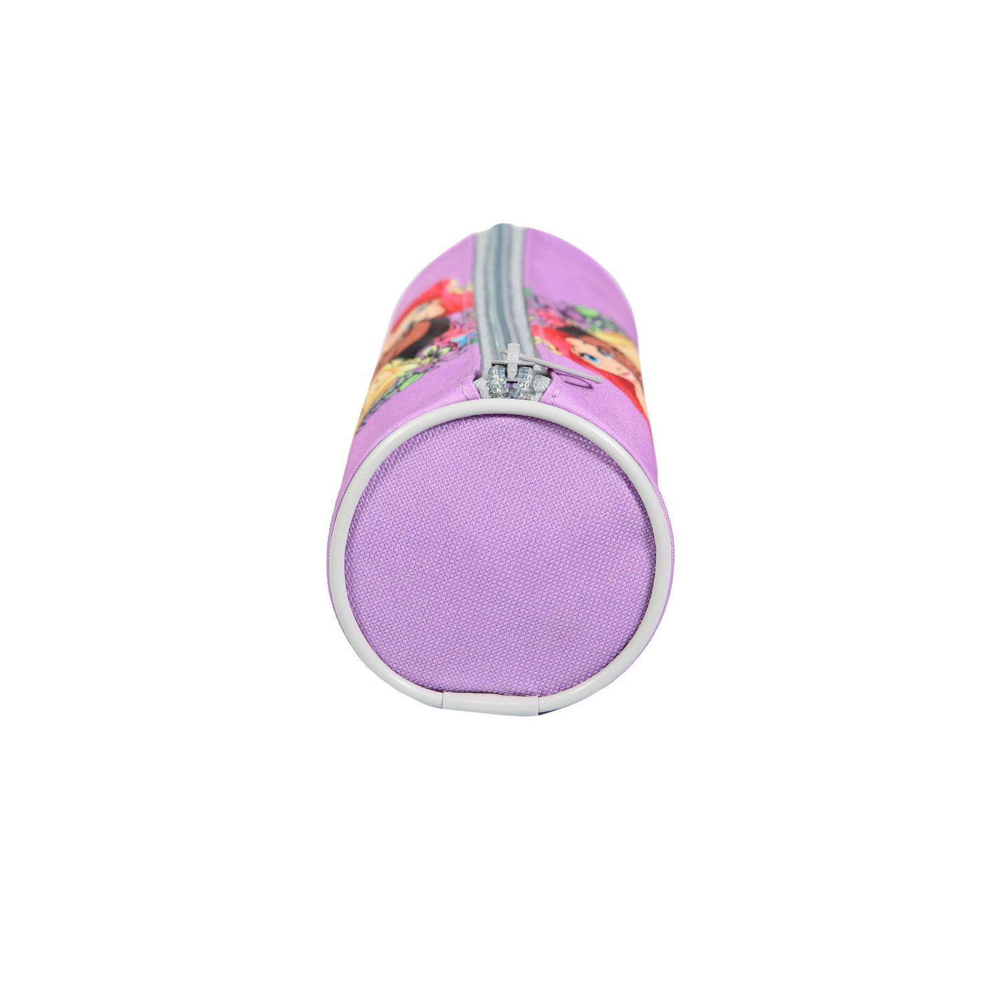 Voir la diapositive 3 : Bagtrotter BAGTROTTER Trousse scolaire ronde Disney Princesses Violette