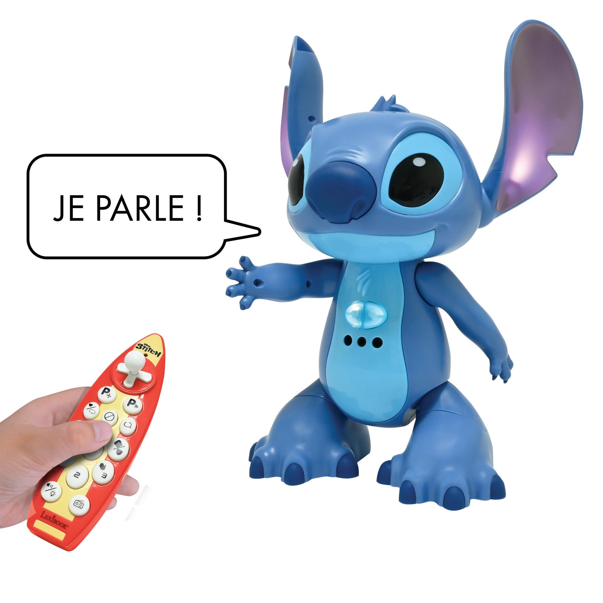 Voir la diapositive 3 : Lexibook Robot Stitch télécommandé bilingue et intéractif, avec la vraie voix de Stitch