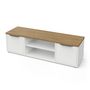 Voir la diapositive 2 : Meuble TV 2 portes 2 niches ILYES