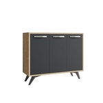 Habitat et Jardin Buffet en bois  Piffa  - 100 x 35 x 82 cm - Gris anthracite