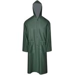 VIDAXL Manteau de pluie long impermeable resistant a capuche vert XL