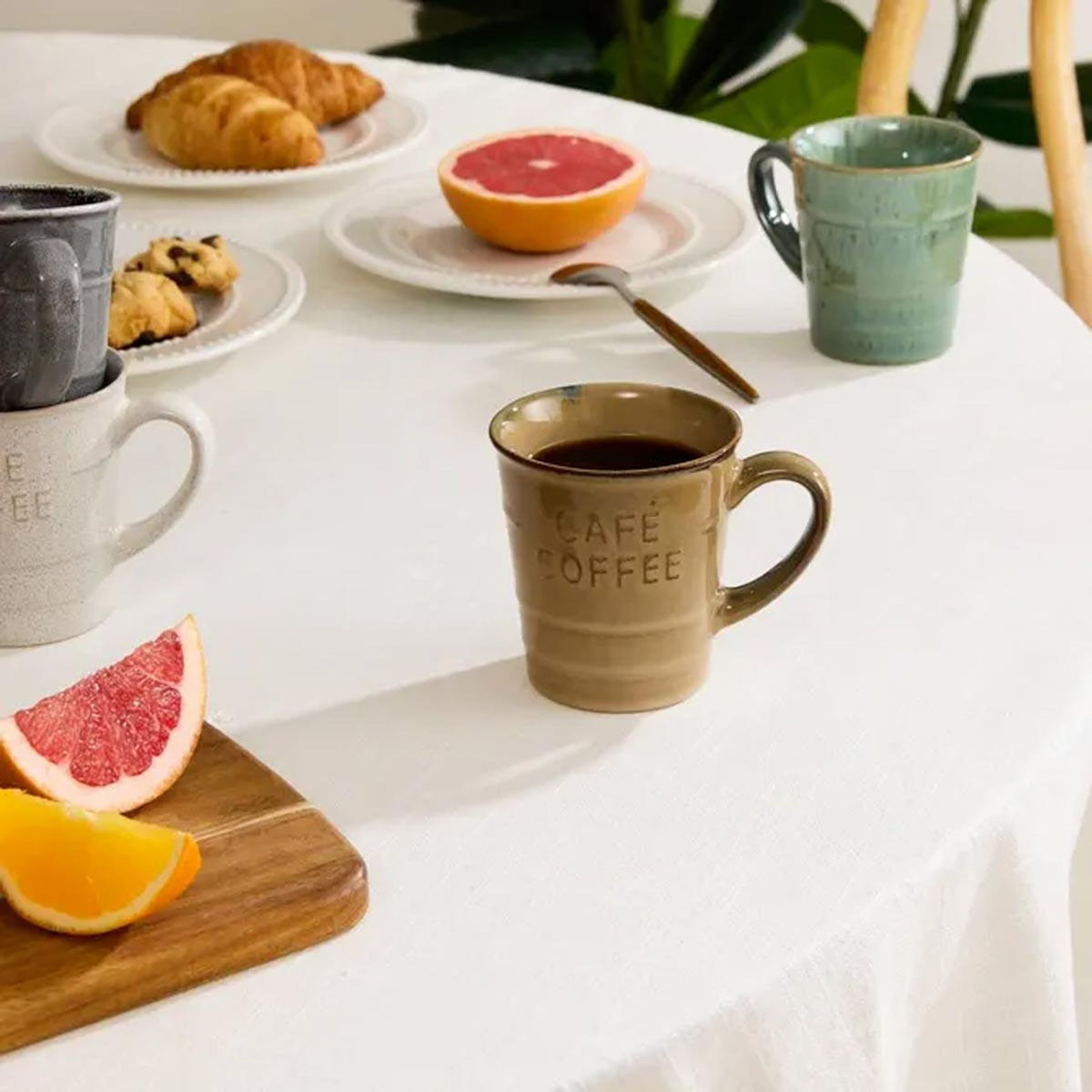SECRET DE GOURMET Lot de 6 Mugs à Café  Joel  20cl Beige
