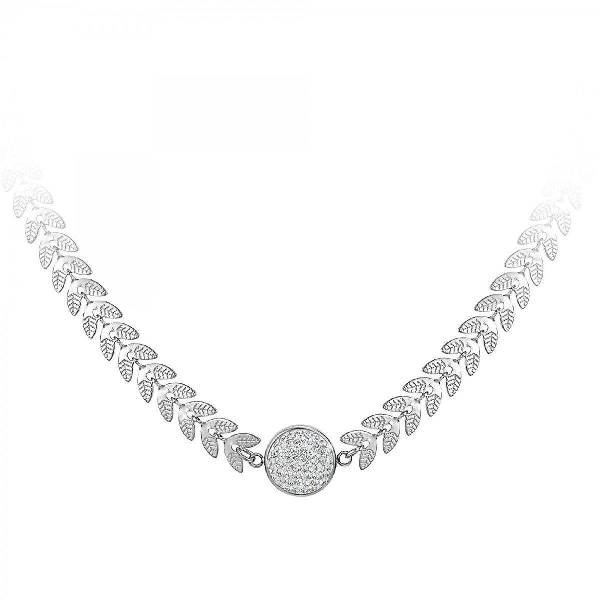 SC CRYSTAL Collier en acier orné de Cristaux scintillants par SC Crystal en Acier Rhodié argenté