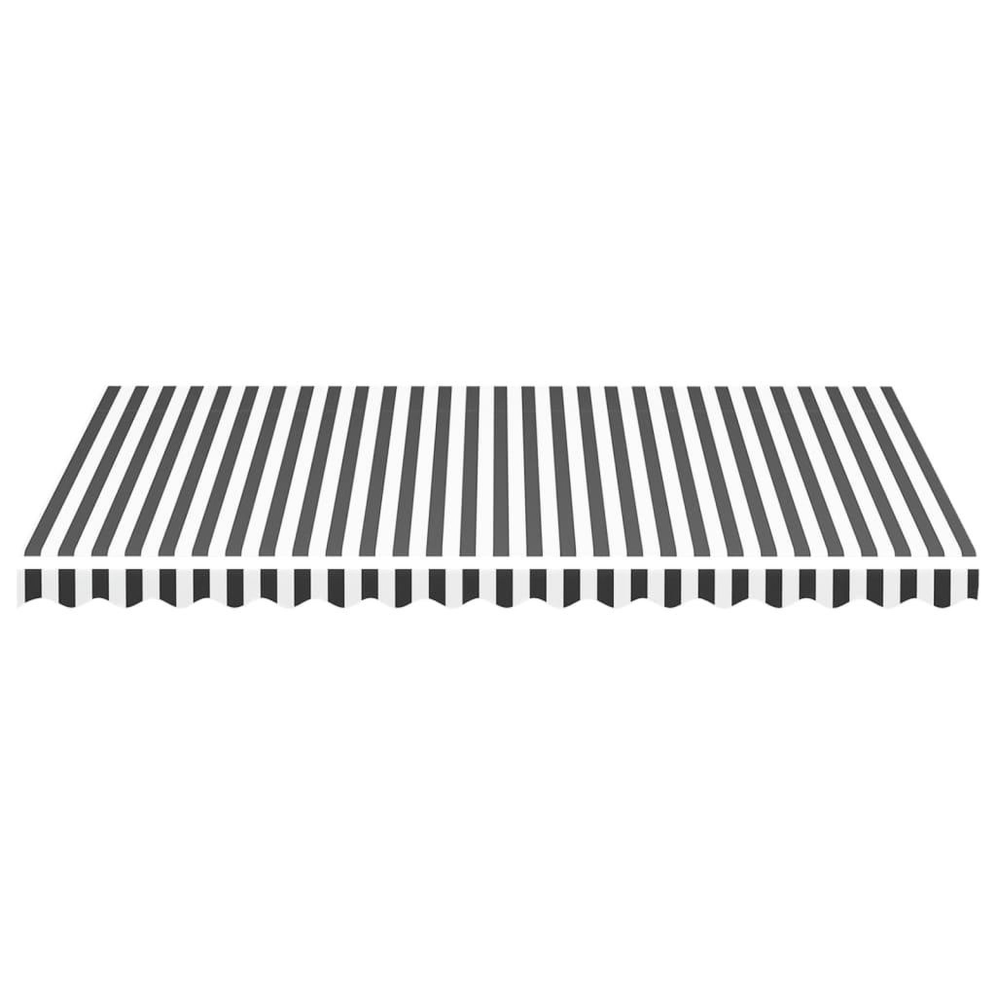 Voir la diapositive 3 : VIDAXL Tissu de remplacement pour auvent Anthracite et blanc 4x3 m