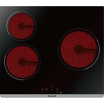 BRANDT Table de cuisson vitrocéramique 60cm 3 feux 5300w noir - bpv6320b