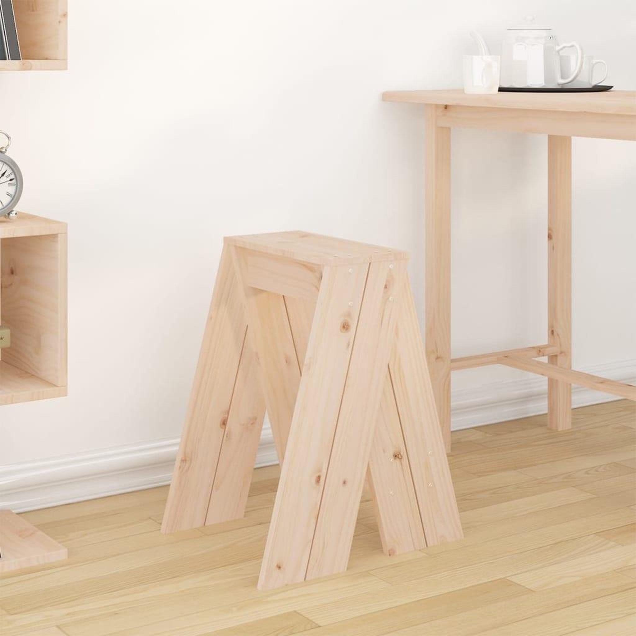 Voir la diapositive 3 : VIDAXL Tabourets lot de 2 40x40x60 cm bois massif de pin