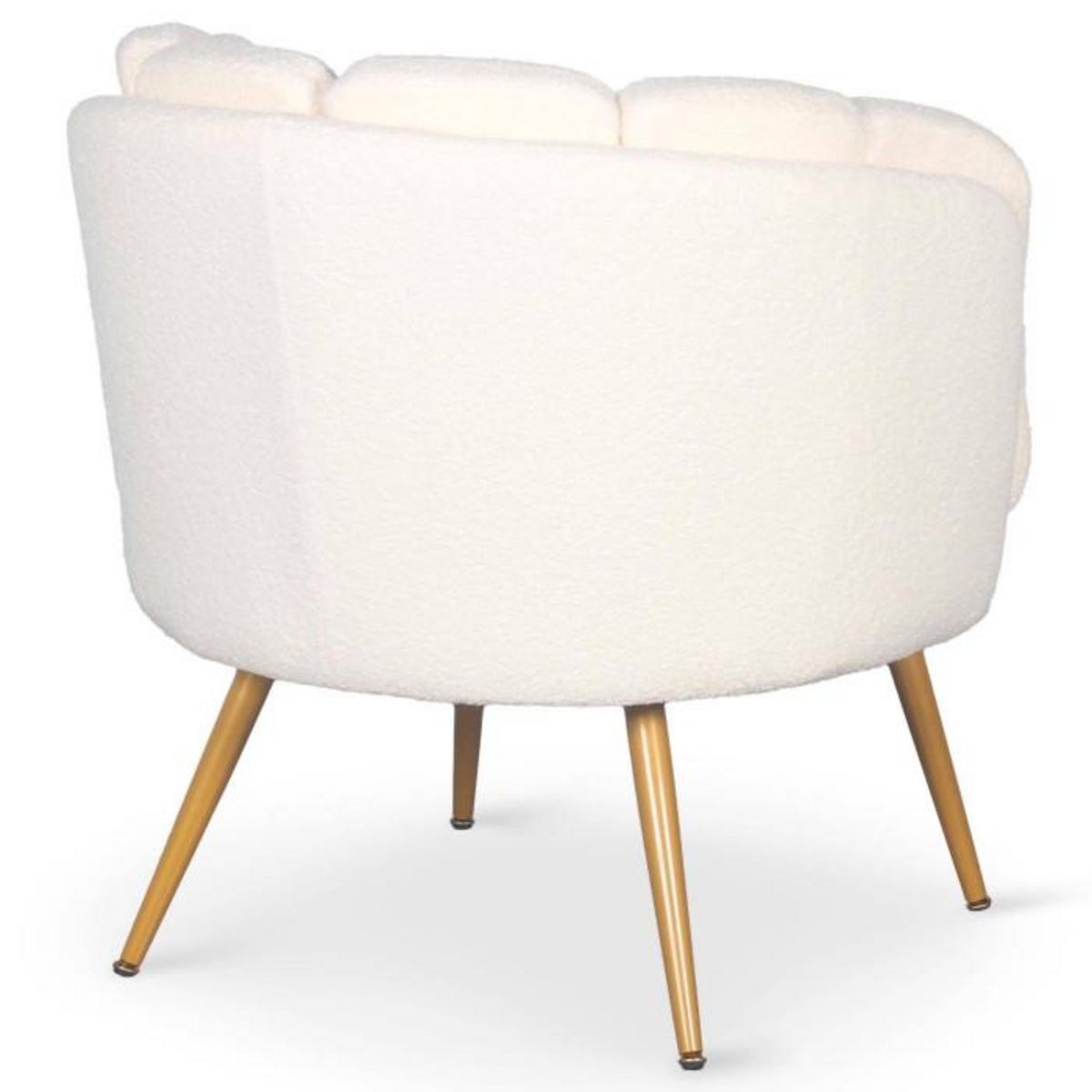 Paris Prix Fauteuil Arrondi en Bouclette  Dabren  80cm Beige