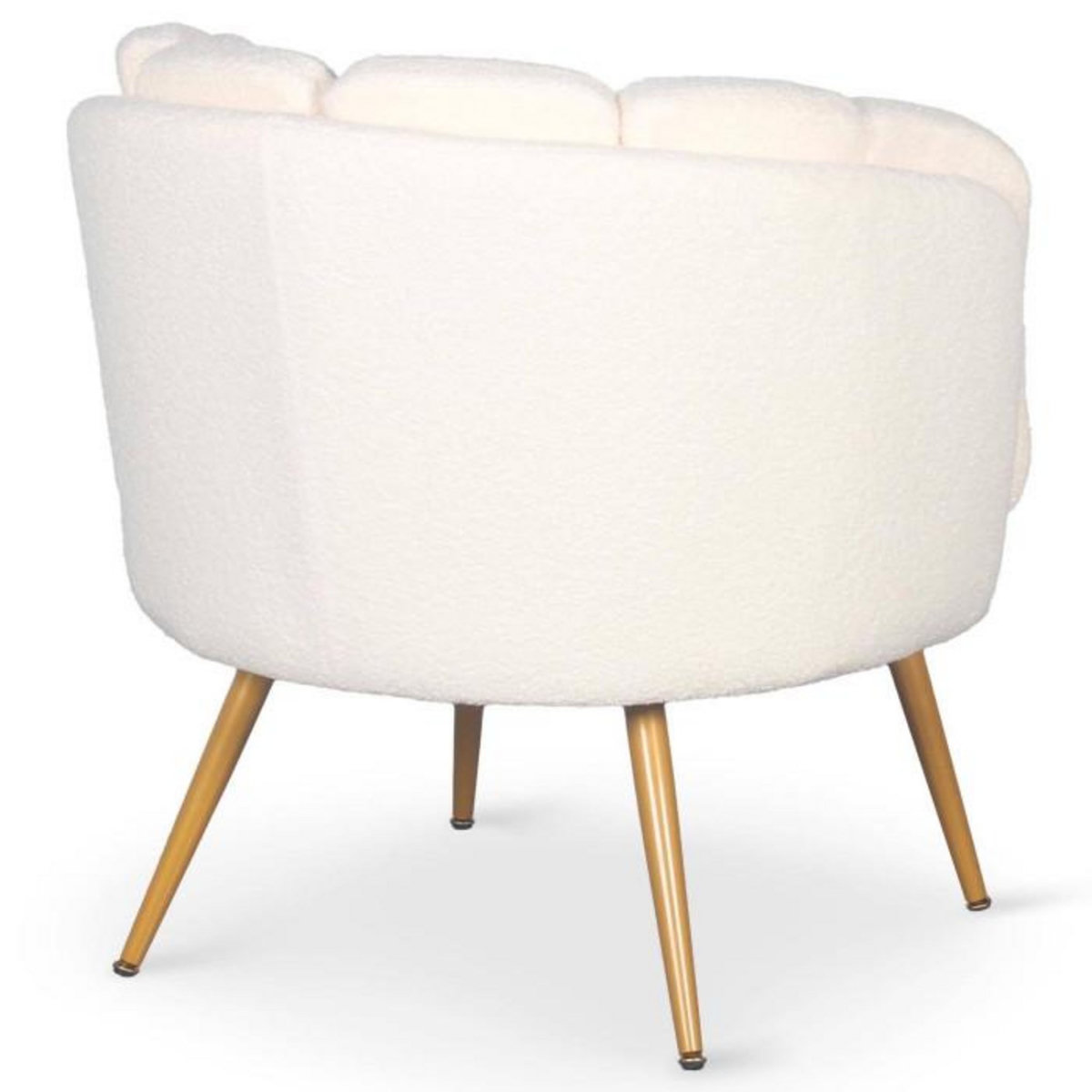 Paris Prix Fauteuil Arrondi en Bouclette  Dabren  80cm Beige