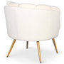Voir la diapositive 4 : Paris Prix Fauteuil Arrondi en Bouclette  Dabren  80cm Beige