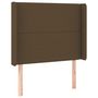 Voir la diapositive 3 : VIDAXL Tete de lit a LED Marron fonce 93x16x118/128 cm Tissu