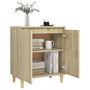 Voir la diapositive 4 : VIDAXL Buffet avec pieds en bois Chene sonoma Bois d'ingenierie