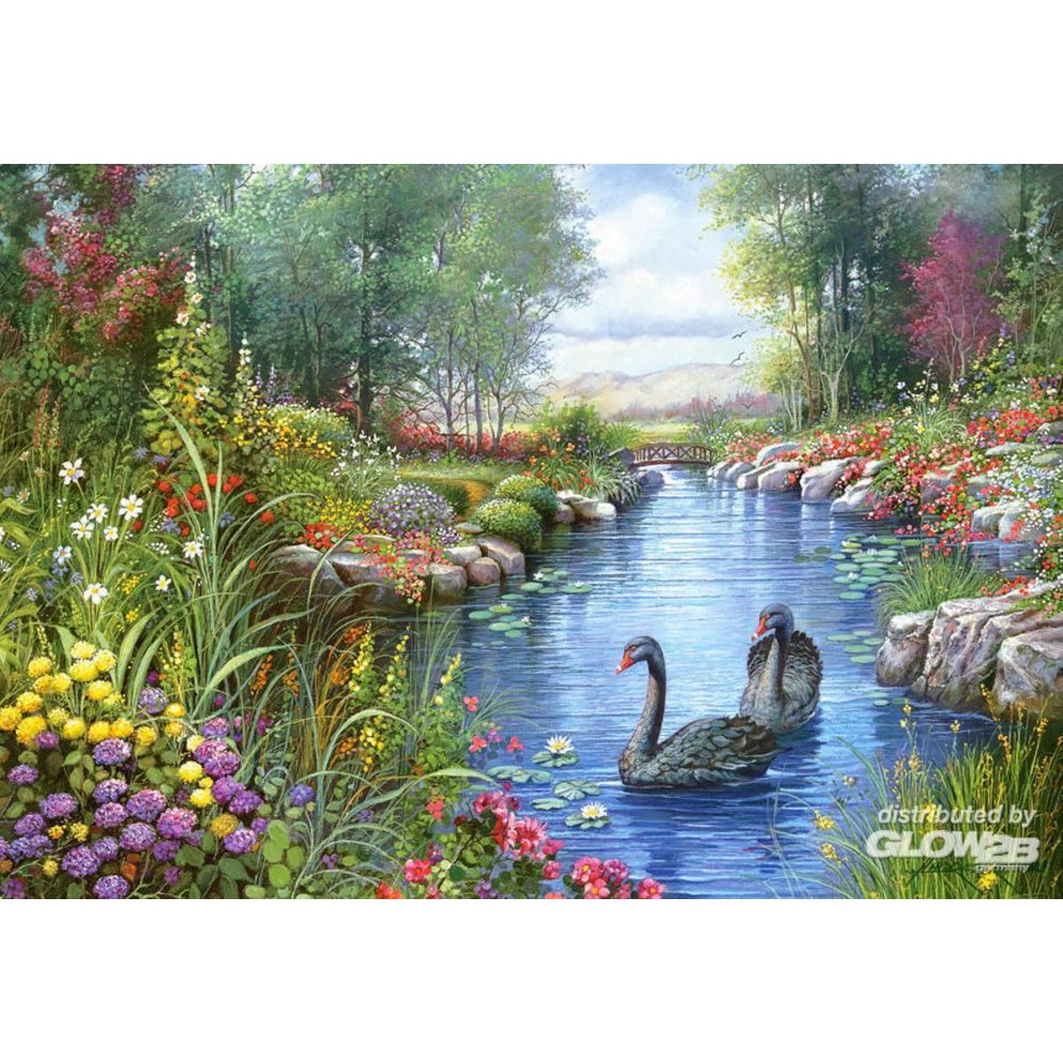 Castorland Puzzle 1500 pièces - Andres Orpinas : Les cygnes noirs