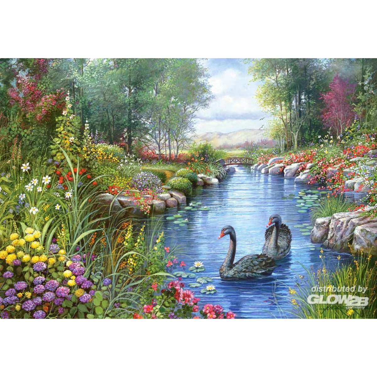 Castorland Puzzle 1500 pièces - Andres Orpinas : Les cygnes noirs