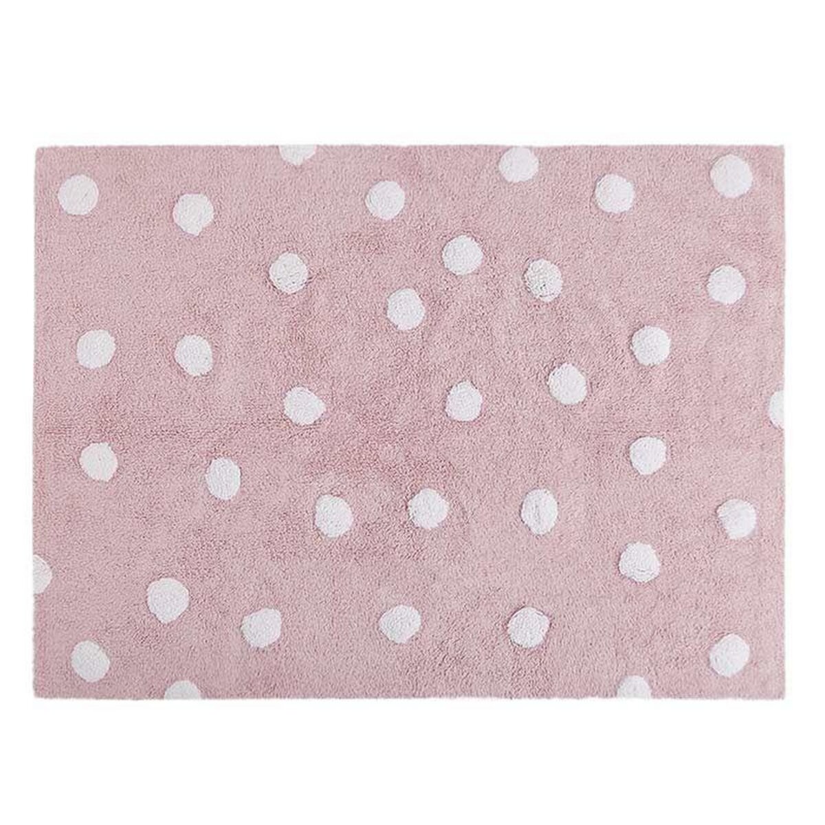 Lorena Canals Tapis coton motif points - rose - 120 x 160