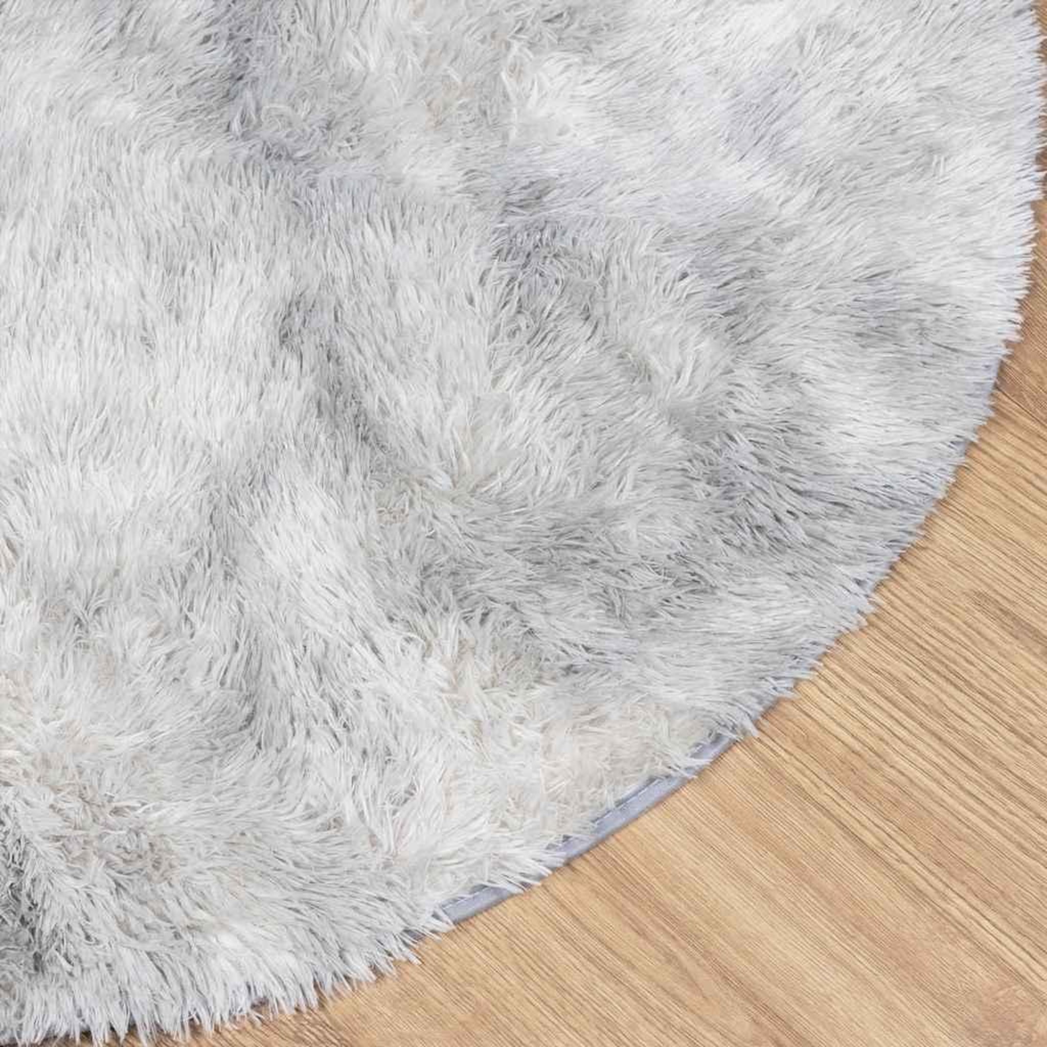 Voir la diapositive 4 : VIDAXL Tapis shaggy a poils longs NAVARRA gris clair 120x120 cm