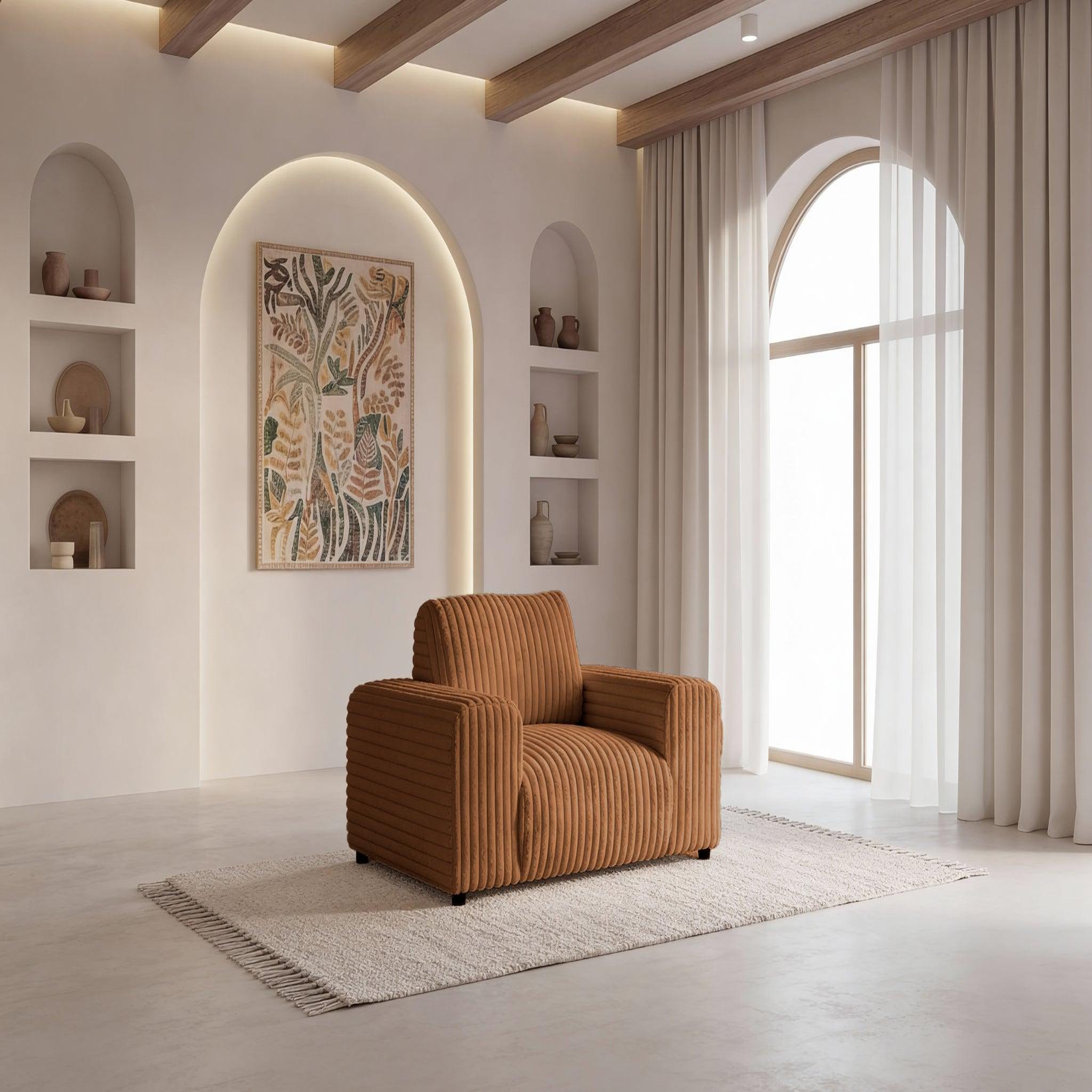 Voir la diapositive 5 : CASANOVA PARIS Caisa - fauteuil en velours côtelé