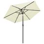 Voir la diapositive 3 : VIDAXL Parasol de jardin a 3 niveaux avec mat en aluminium sable 2,5 m