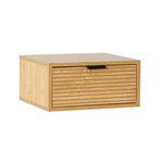 VS VENTA-STOCK Table de chevet flottante Mónica 1 tiroir effet Chêne