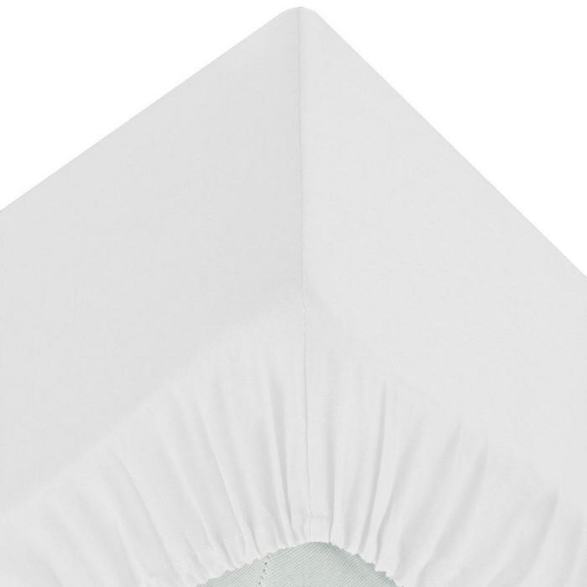 ATMOSPHERA Drap Housse 1 Personne  Percale  90x190cm Blanc