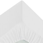 ATMOSPHERA Drap Housse 1 Personne  Percale  90x190cm Blanc