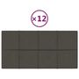 Voir la diapositive 2 : VIDAXL Panneaux muraux 12 pcs Gris fonce 60x30 cm Velours 2,16 m^2