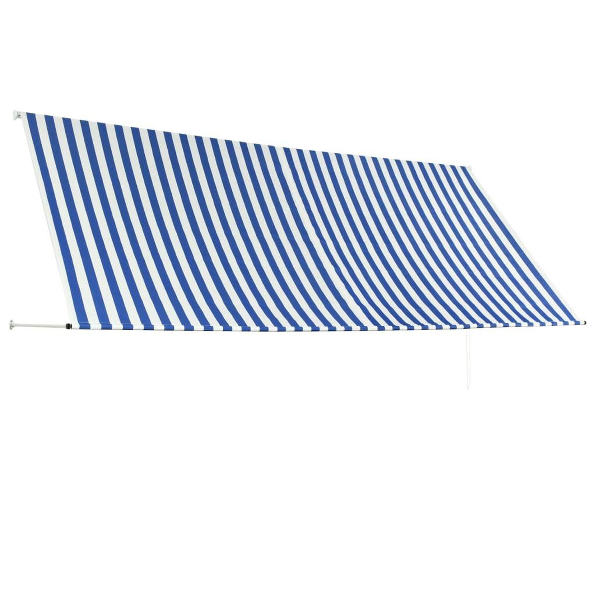 Voir la diapositive 3 : VIDAXL Auvent retractable 350x150 cm Bleu et blanc