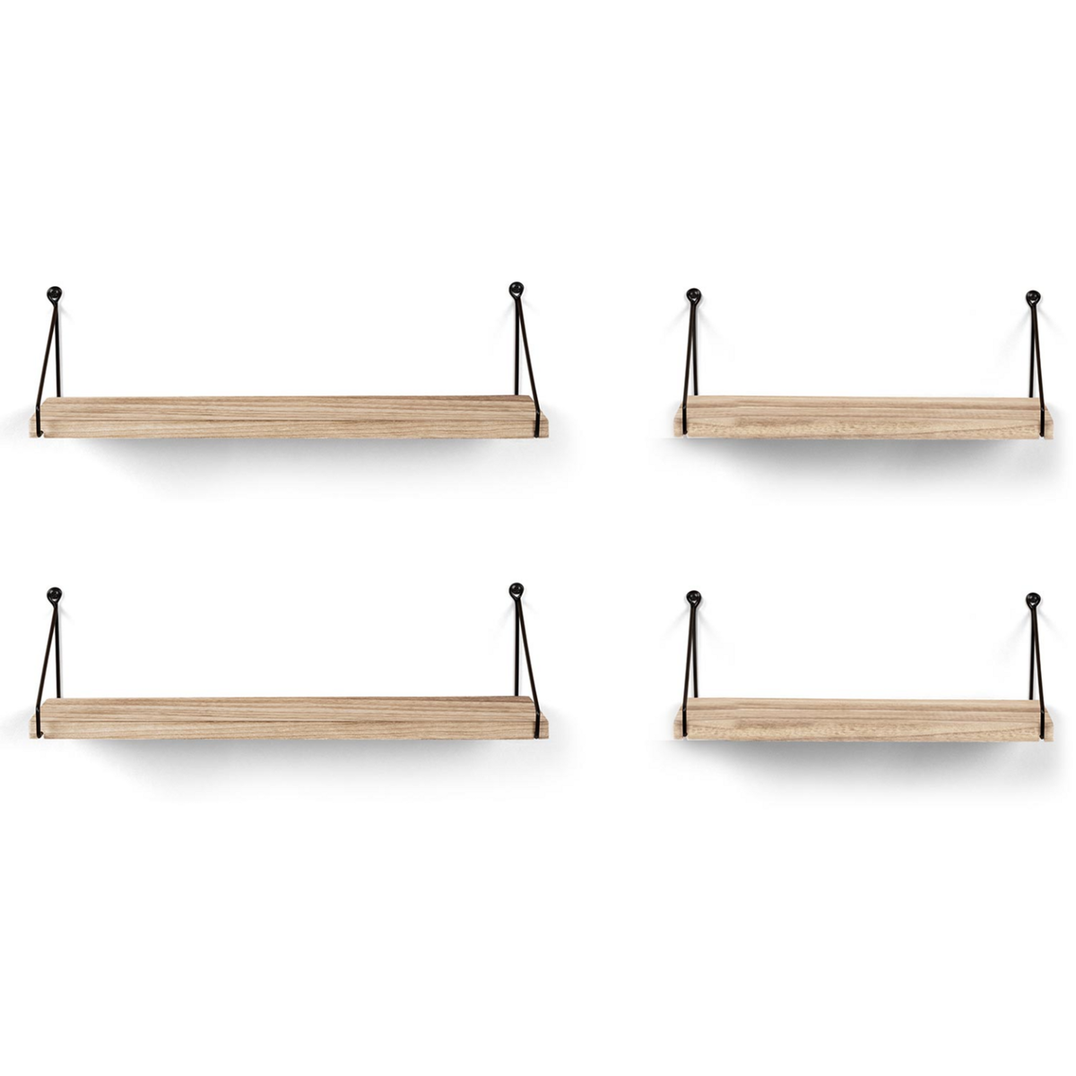 ID MARKET Lot de 4 étagères murales LILY design industriel