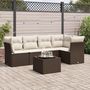 Voir la diapositive 1 : VIDAXL Salon de jardin avec coussins 6 pcs marron resine tressee