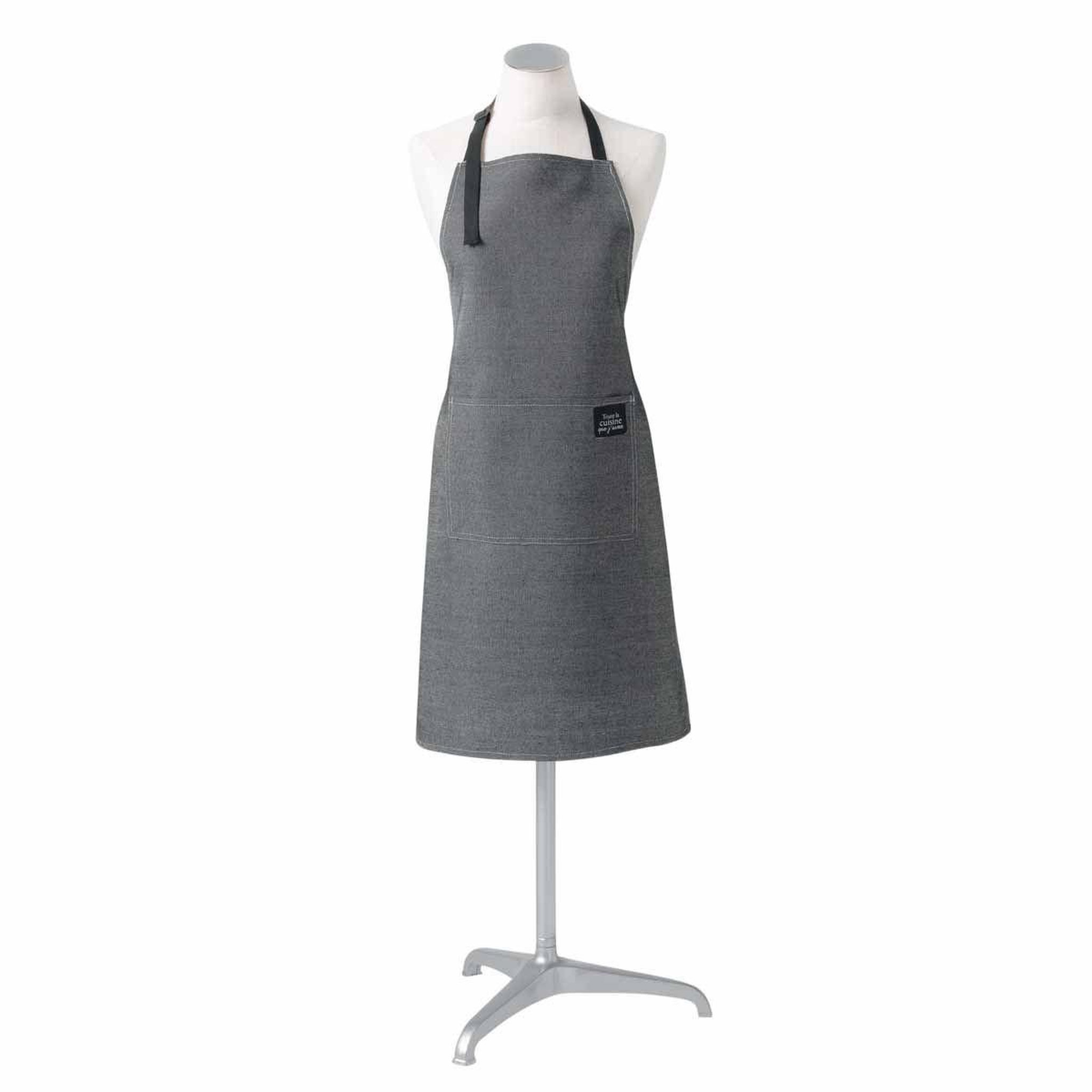 Douceur d'Intérieur Tablier de cuisine  harold  60x84cm gris