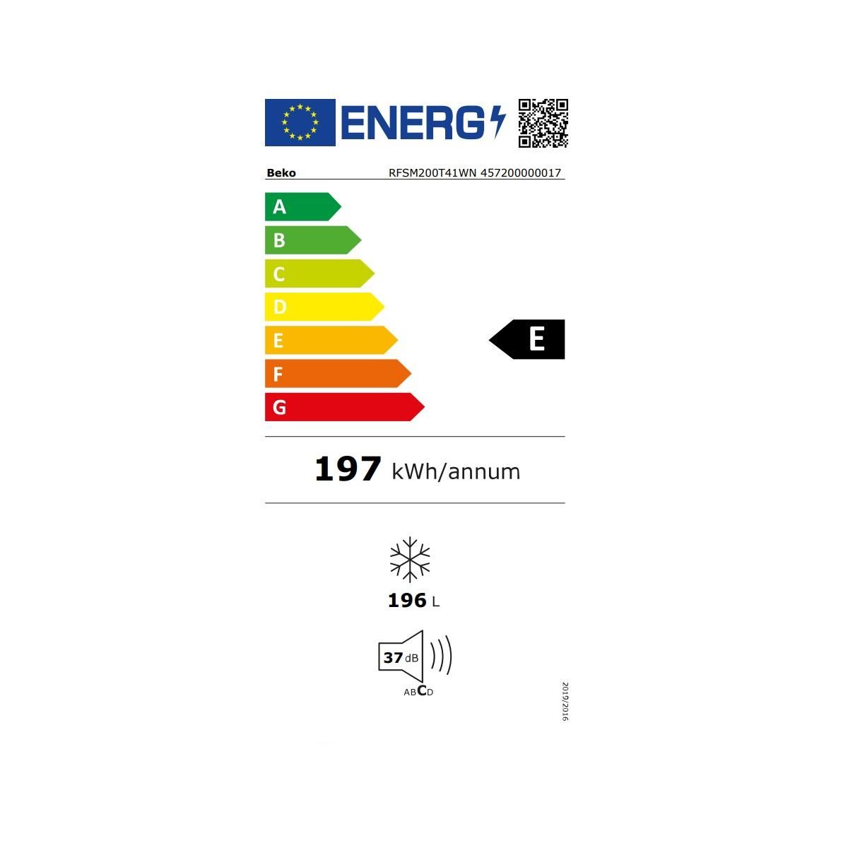 Beko Congélateur armoire 54cm 196l statique - RFSM200T41WN