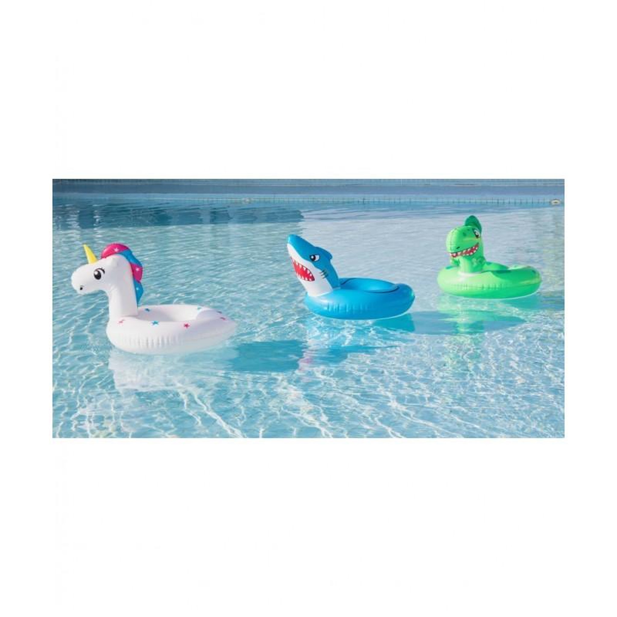 Voir la diapositive 2 : AIRMYFUN Bouée Gonflable Enfant dès 3ans et + pour Piscine & Plage, Flotteur ø49cm - Dinosaure ø49cm