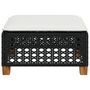 Voir la diapositive 4 : VIDAXL Tabouret de jardin et coussin noir 63,5x56x32 cm resine tressee