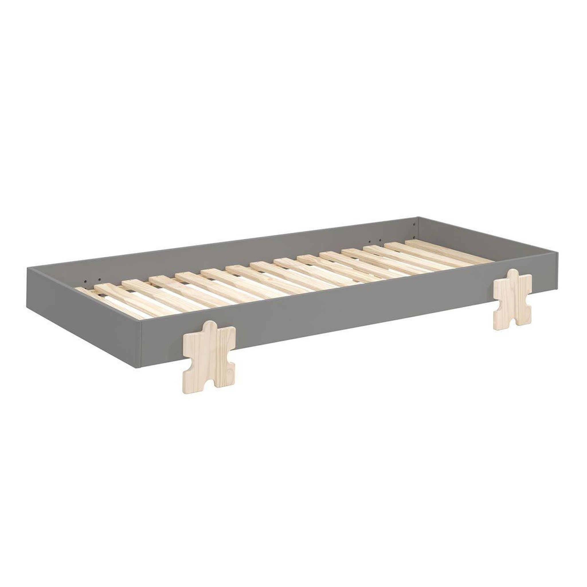 Voir la diapositive 4 : Paris Prix Lit enfant en bois  modulo puzzle iv  90x200cm gris