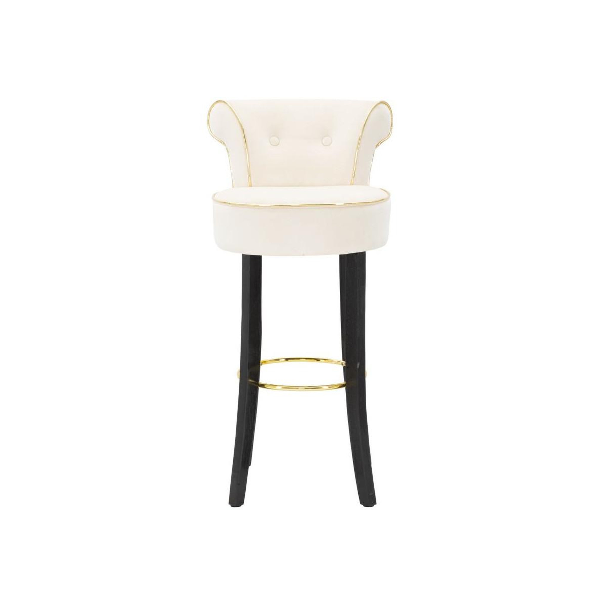 Voir la diapositive 2 : Paris Prix Tabouret de bar en velours  luxy  96cm crème