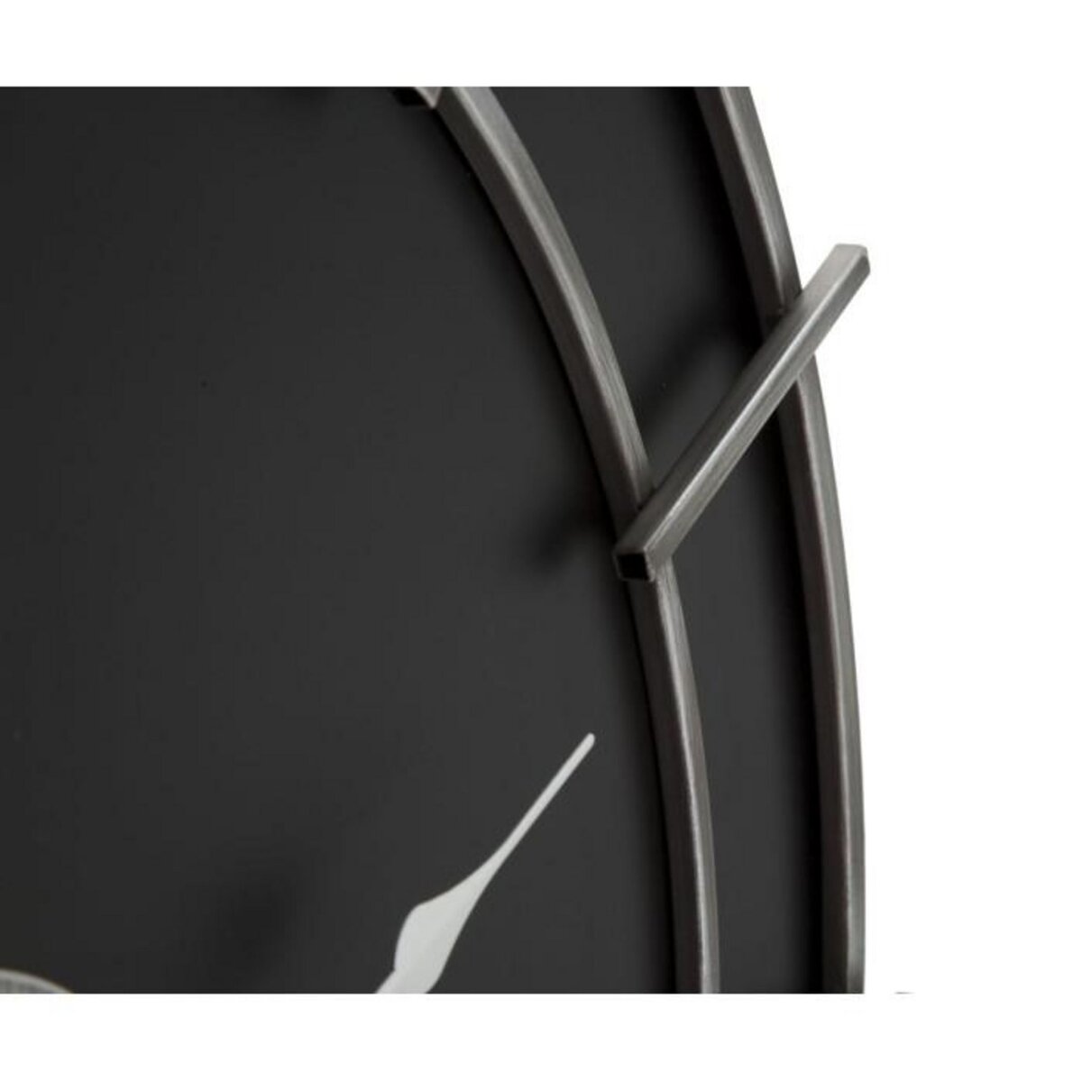 Paris Prix Horloge Murale en Métal  Silver Glam  60cm Noir