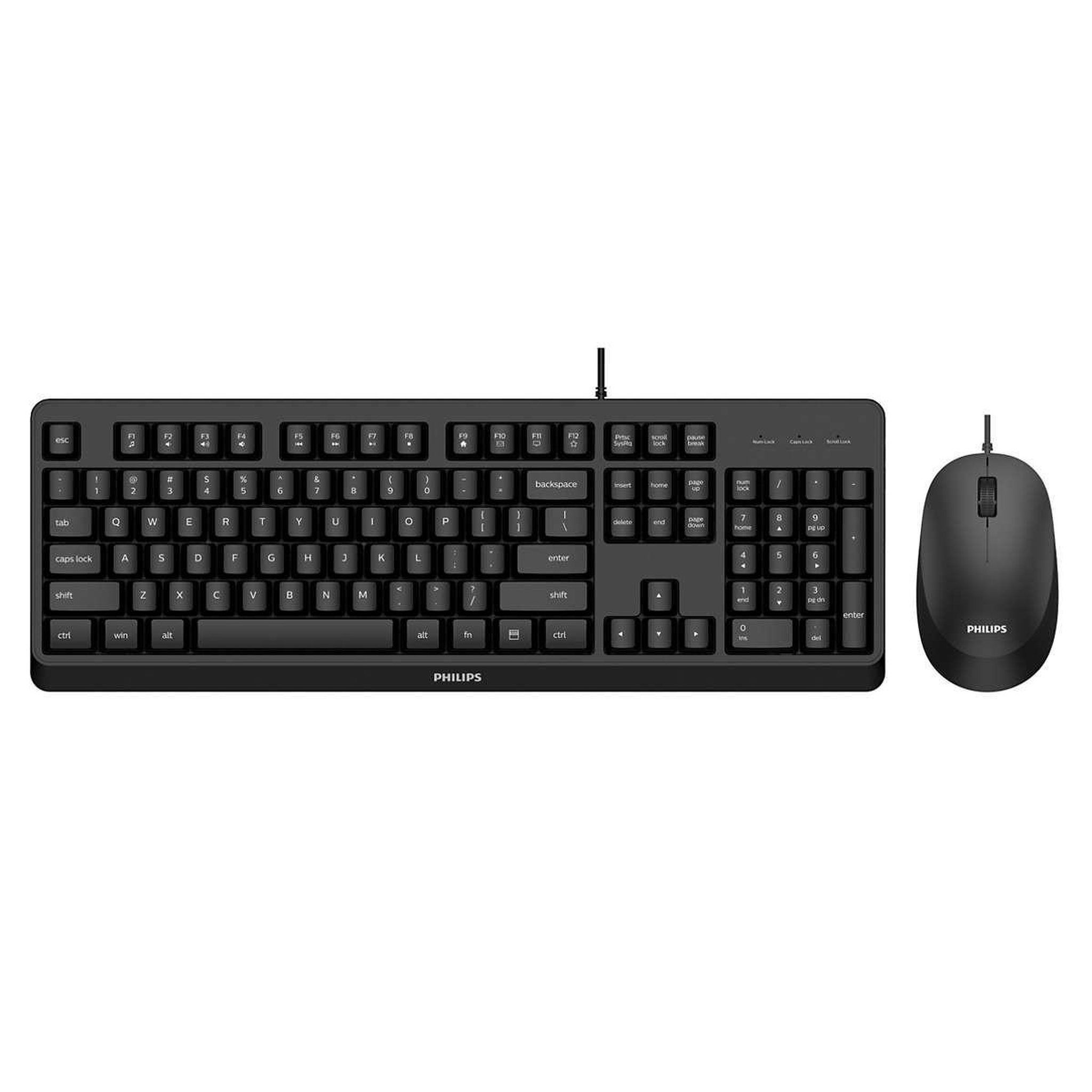 Voir la diapositive 2 : Philips Philips 2000 series SPT6207BL/34 clavier Souris incluse Universel USB QWERTY Anglais Noir