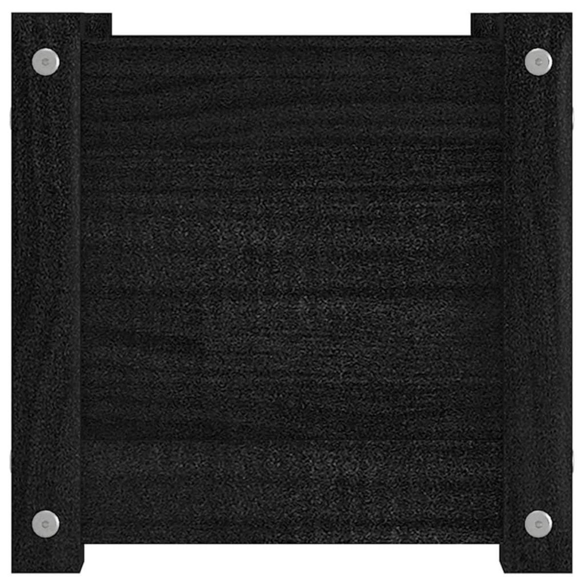 VIDAXL Jardiniere d'exterieur Noir 31x31x31 cm Bois de pin massif
