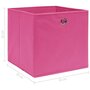 Voir la diapositive 5 : VIDAXL Boîtes de rangement 10 pcs Rose 32x32x32 cm Tissu