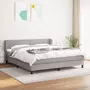 VIDAXL Sommier a lattes de lit avec matelas Gris clair 180x200cm Tissu