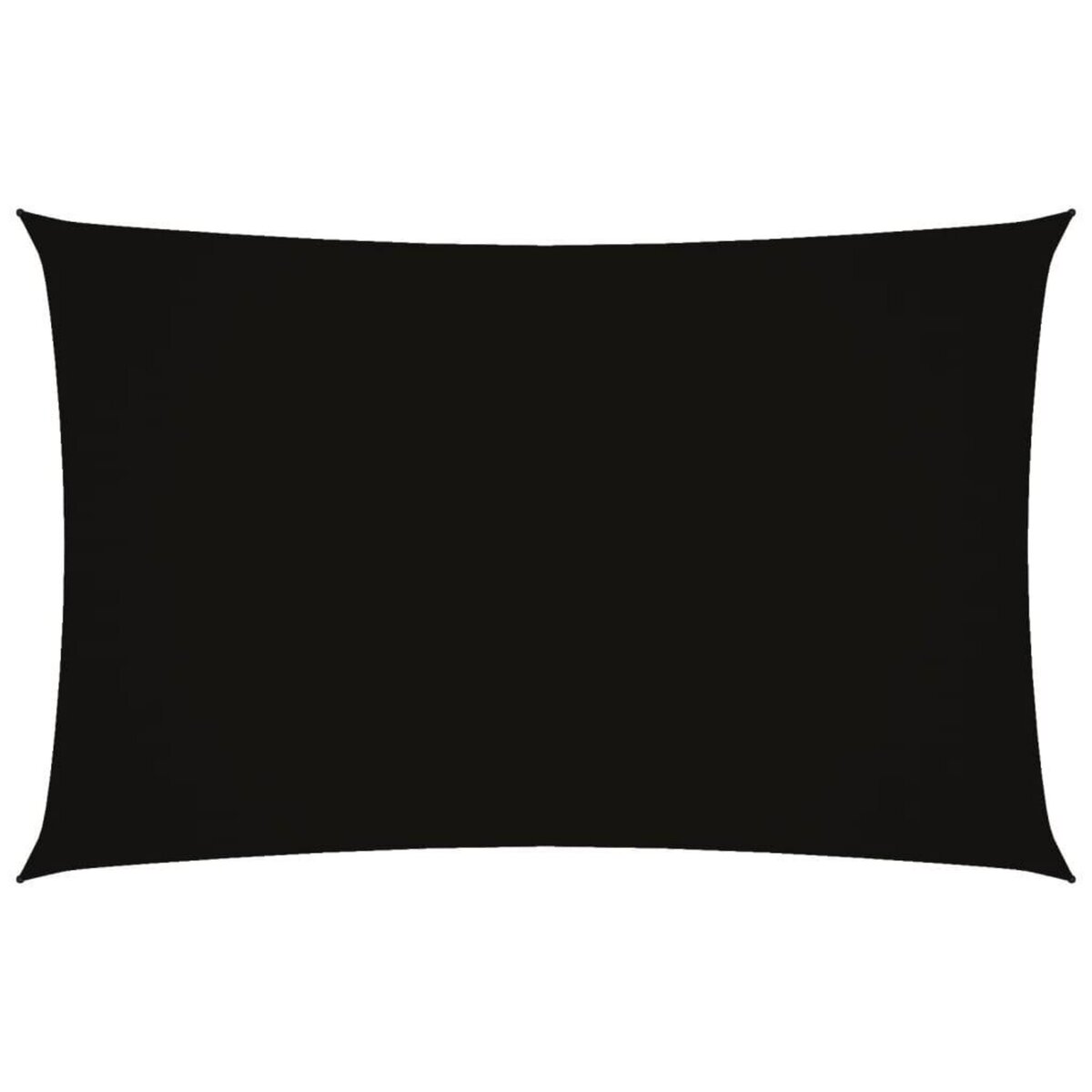VIDAXL Voile de parasol tissu oxford rectangulaire 2x5 m noir