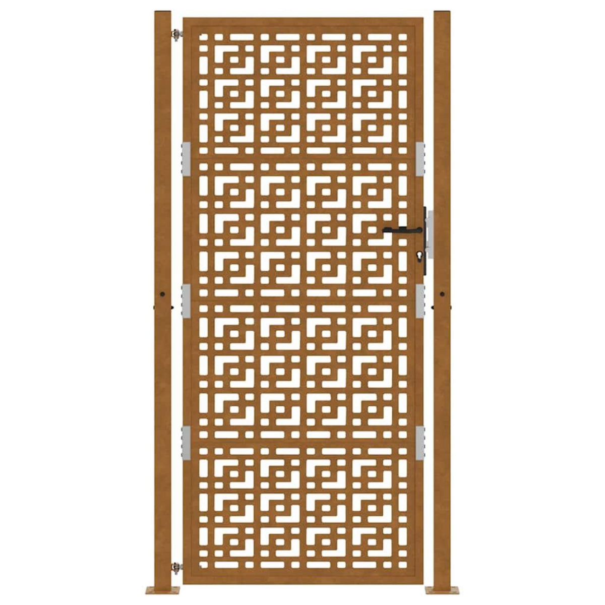 VIDAXL Porte de jardin acier resistant aux intemperies design croise