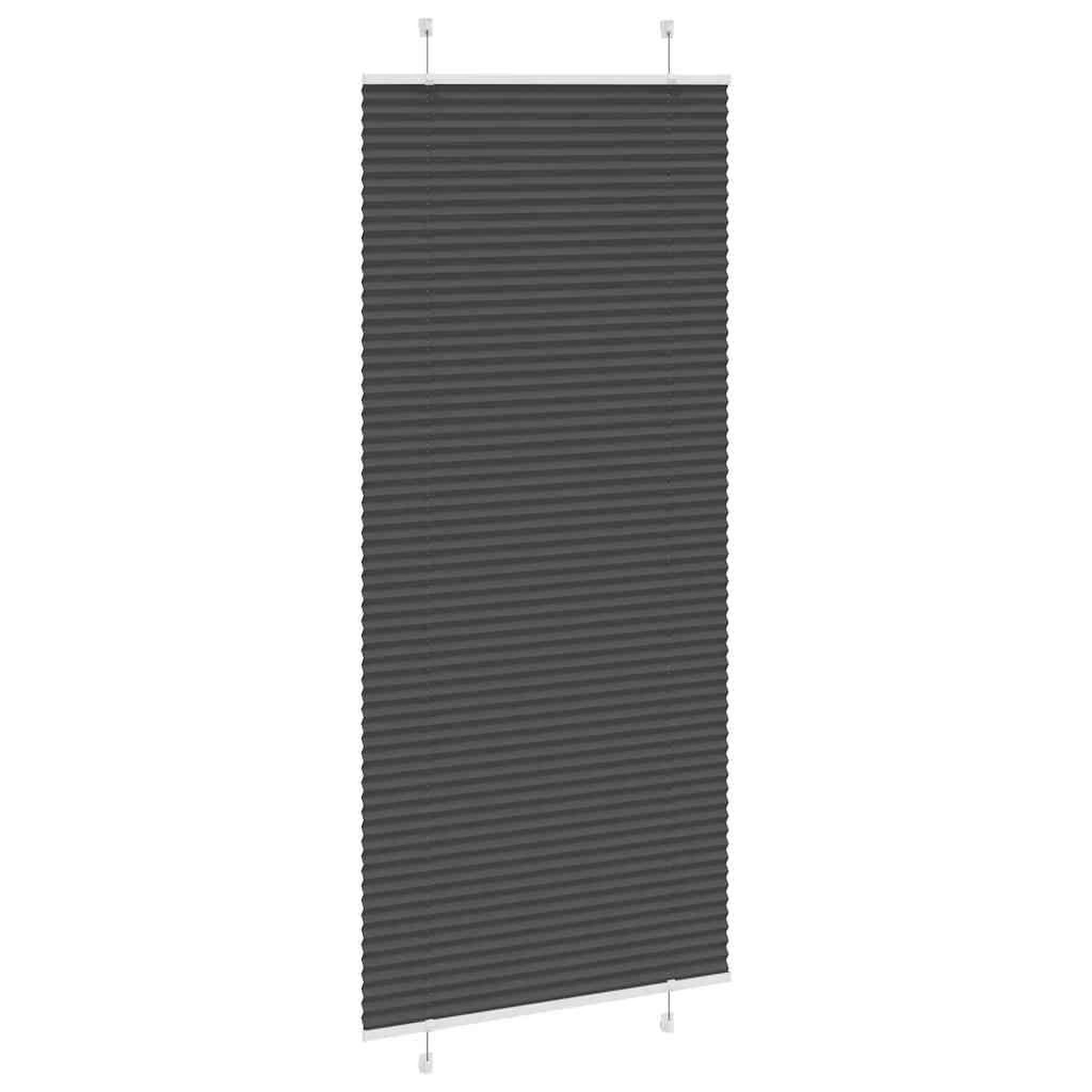 Voir la diapositive 4 : VIDAXL Store plisse noir 95x200 cm largeur du tissu 94,4 cm polyester