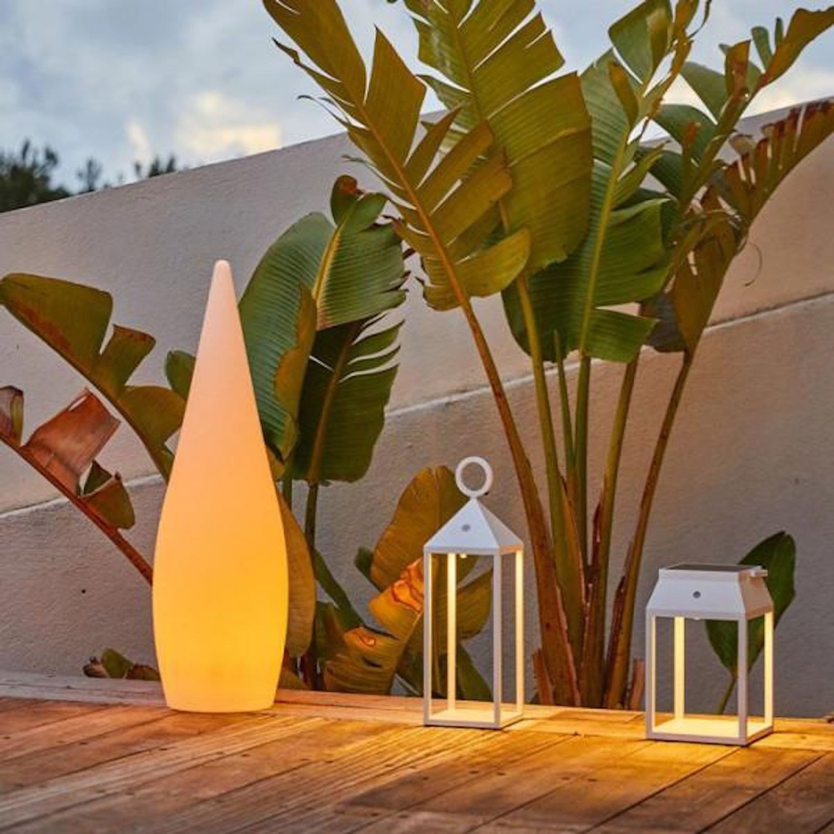 Lumisky Lampadaire d'extérieur sans fil CLASSY RGB H120cm