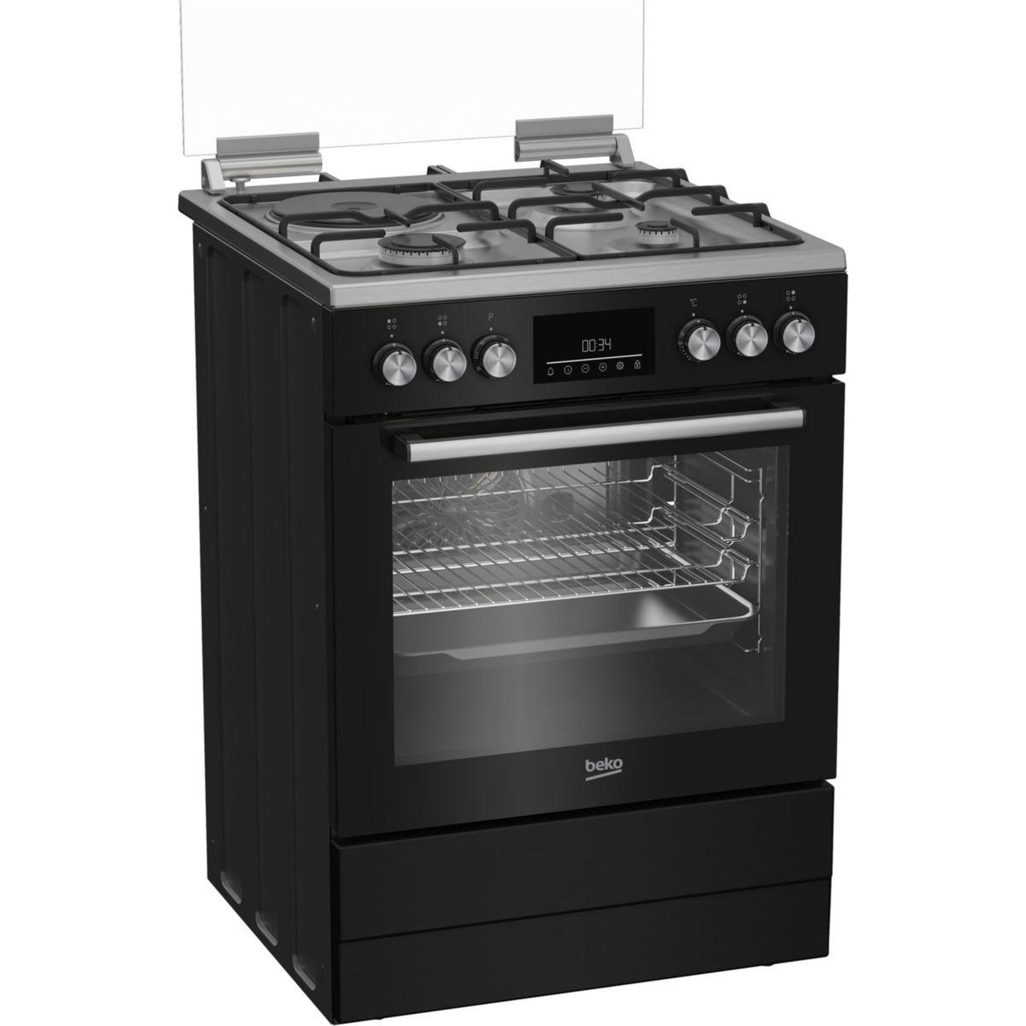 Voir la diapositive 2 : Beko Cuisinière mixte fbe63331xcs