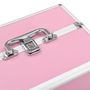 Voir la diapositive 5 : VIDAXL Mallette à maquillage 22x30x21 cm Rose Aluminium