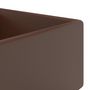 Voir la diapositive 4 : VIDAXL Lavabo carre a trop-plein Marron fonce mat 41x41 cm Ceramique