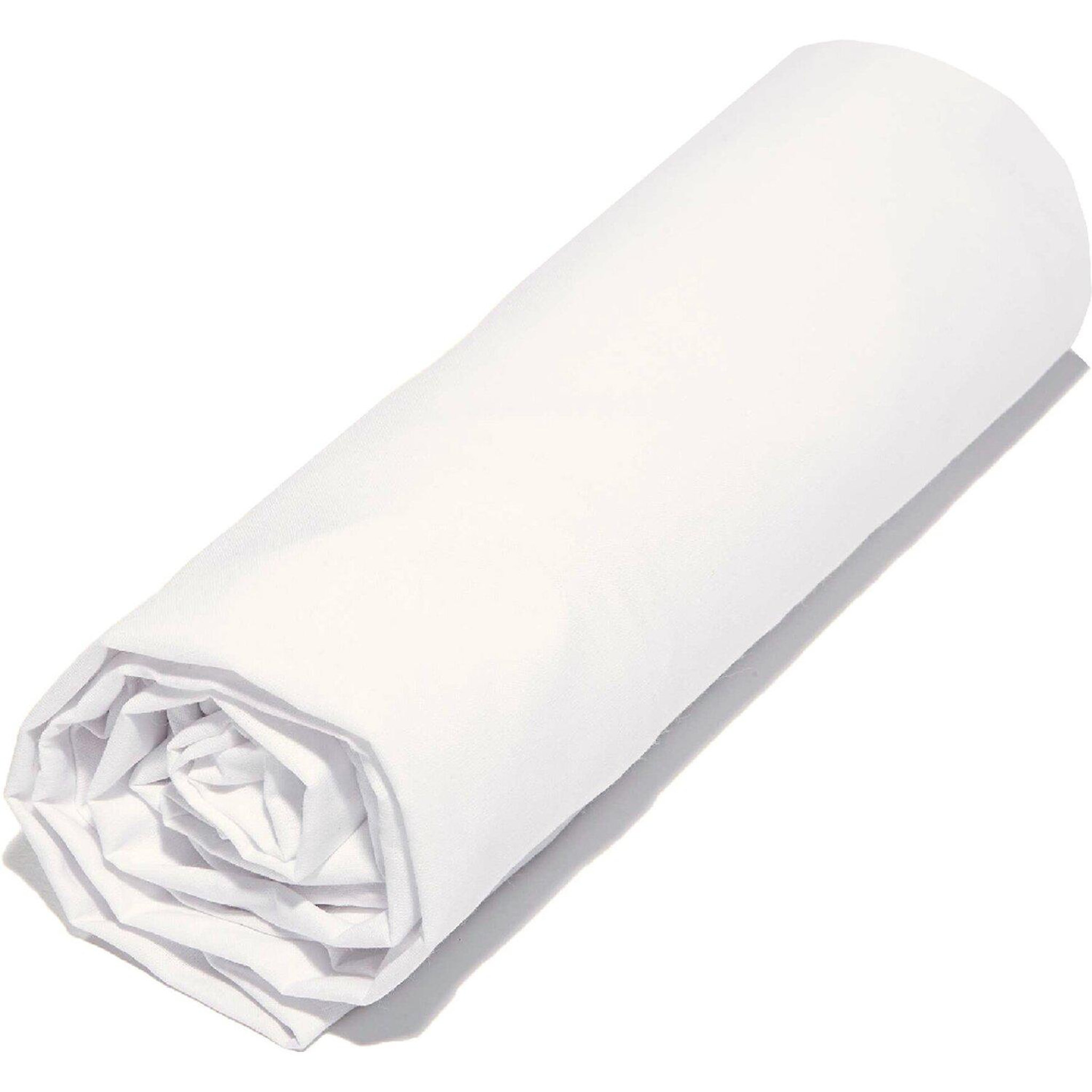 Voir la diapositive 2 : Home collection Drap housse 180x200cm bonnet:30cm 100%coton 57 fils coton uni