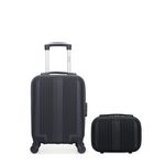 HERO HERO - LOT DE 2 - Valises cabine XXS et vanity LIPARI. Coloris disponibles : Noir, Beige, Gris, Bleu, Rose