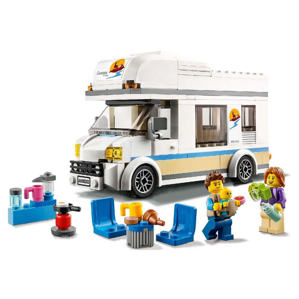 LEGO City 60283 - Great Vehicles Le Camping-Car de Vacances, Jouet de Construction pour Enfants dès 5 ans avec Minifigures Garçon et Fille
